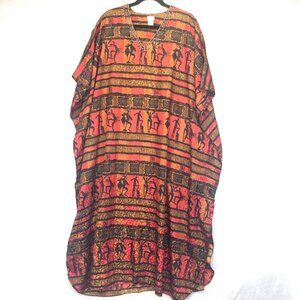 Sante Classics Caftan MuuMuu Dress Womens One Size OSFA Tribal African Maxi Boho
